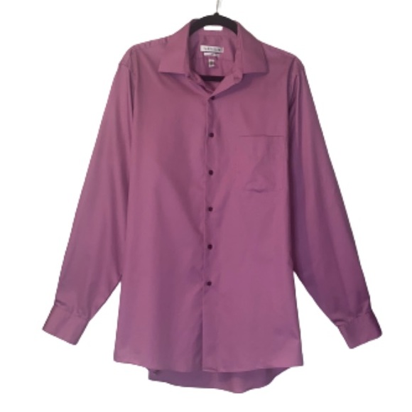 Men’s Van Huesen Lux Sateen Dress Shirt - Picture 1 of 3